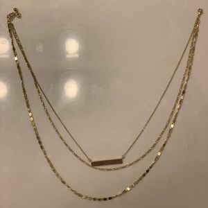 3 in 1 faux gold necklace 💛